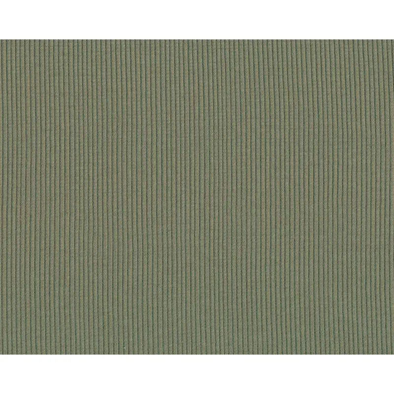 Rippenjerseystoff aus Baumwolle UNI RIB, schilfgrün