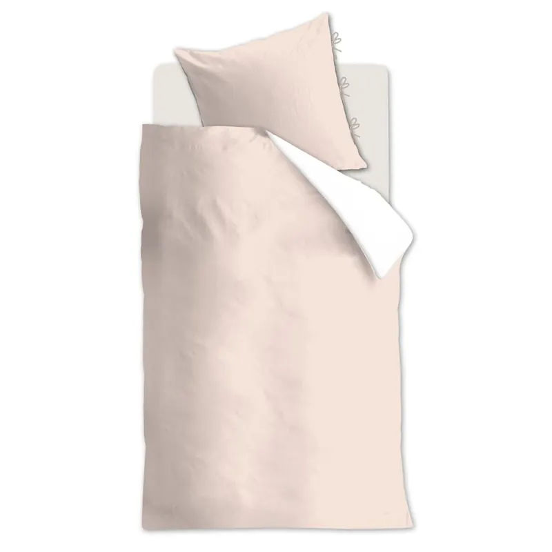 Rivièra Maison Baumwolle Kissenbezug - Leinen mix Tranquility Soft Pink 1 Zartes 80x80, 80 x 80 cm rosa