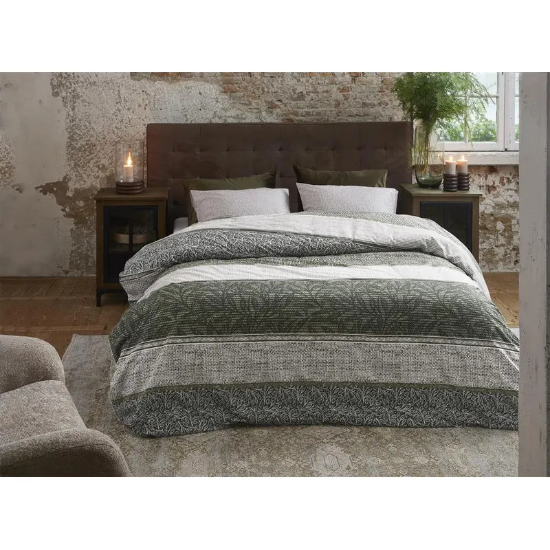 Rivièra Maison Bettwäsche Chester Green 155x220 grün