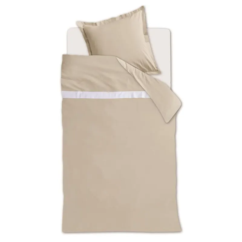 Rivièra Maison Bettwäsche Ease_Sand_ _UV_135x200 + 1x 1 , 1 135 x 200 cm, 80 x 80 cm natur