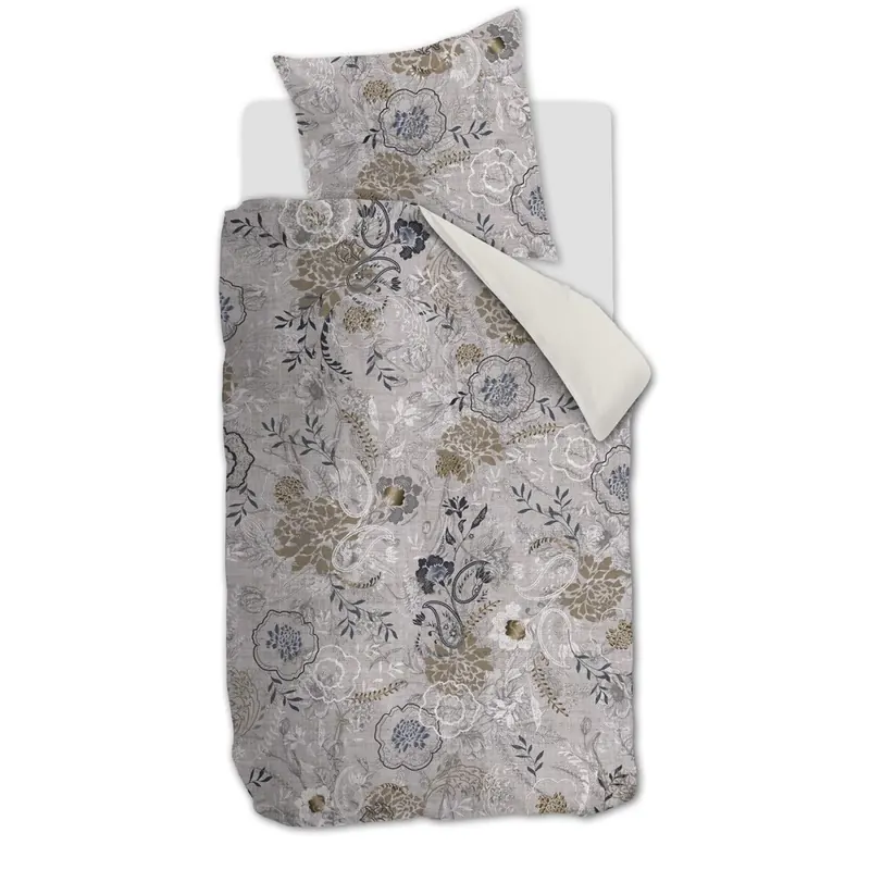 Rivièra Maison Bettwäsche Floral Paisley_Sand_ _UV_135x200 + 1x 1 , 1 135 x 200 cm, 80 x 80 cm natur