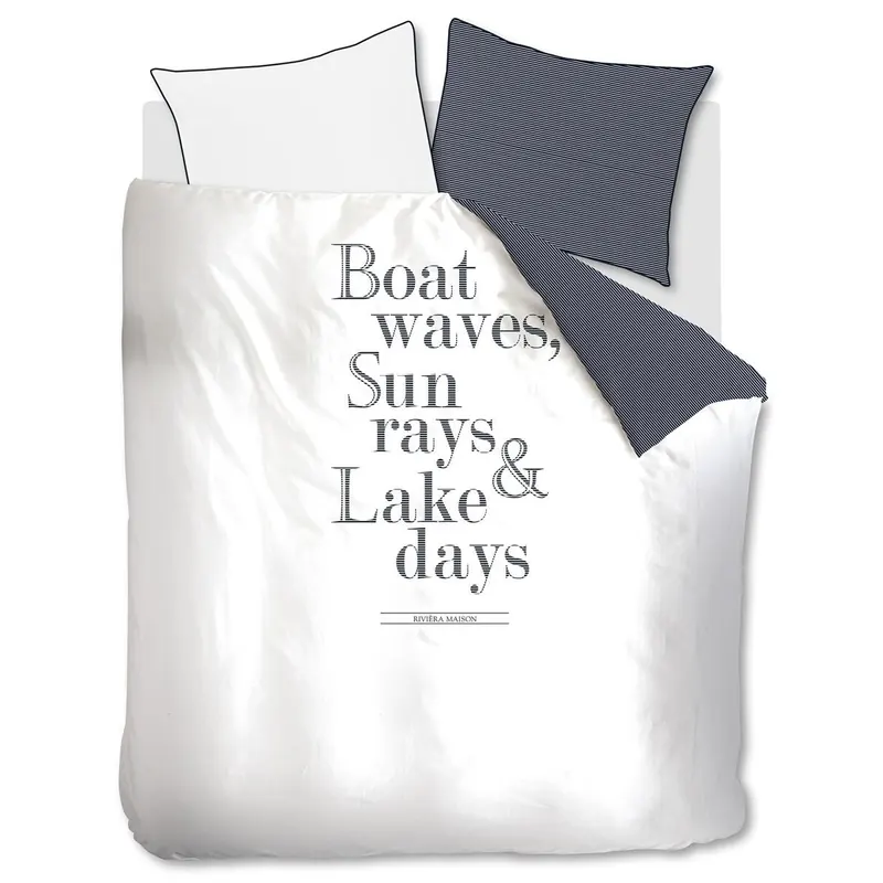 Rivièra Maison Bettwäsche Lake Days Navy 200x200 blau