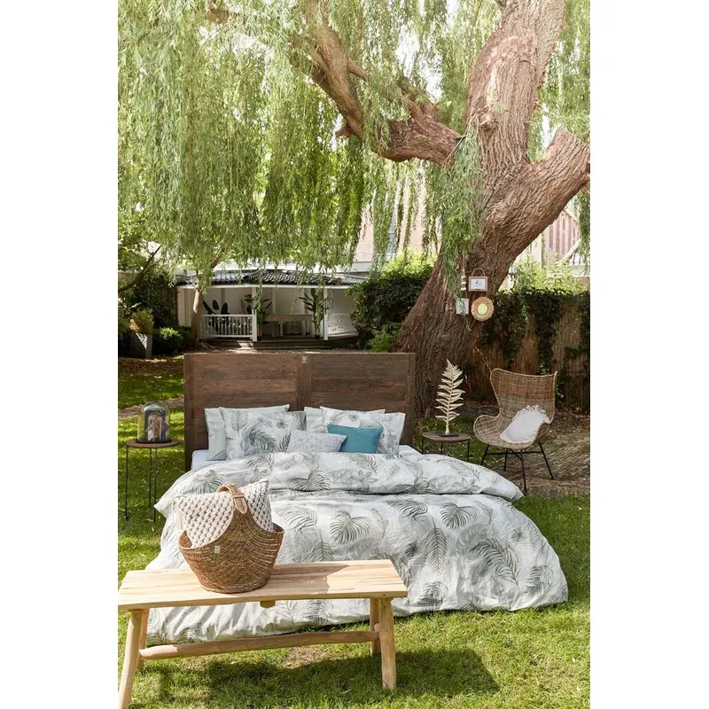Rivièra Maison Bettwäsche Renforcé Areca Green + 1x 1 , 1 Grün 135x200, 135 x 200 cm