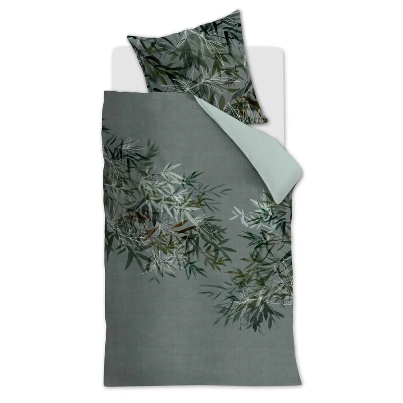 Rivièra Maison Bettwäsche Renforcé Fargesia Green + 1x 1 , 1 Grün 155x220, 155 x 220 cm