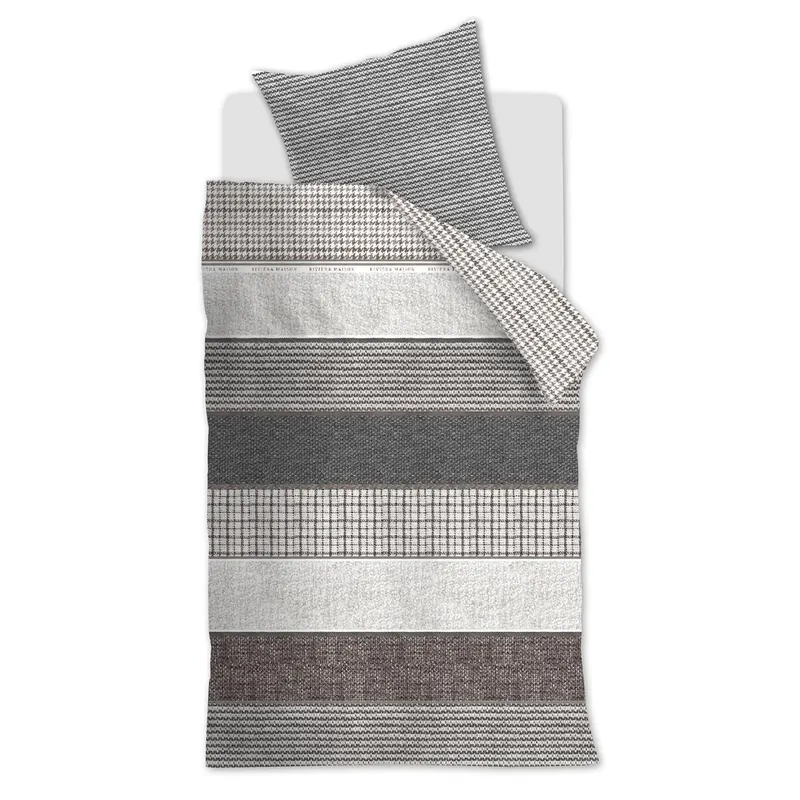 Rivièra Maison Bettwäsche Tailor Anthracite 155x220 grau