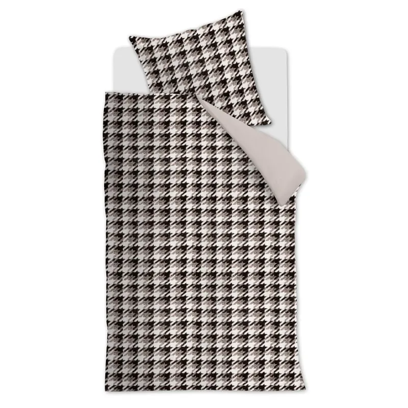 Rivièra Maison Biber Kissenbezug Pied Poule Sand 1 Sand 80x80, 80 x 80 cm natur