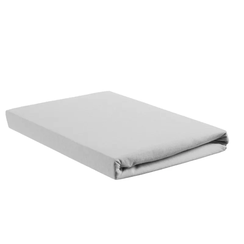 Rivièra Maison Jersey Spannbettlaken -Elasthan Riviera Lycra Tds Light Grey 140/ /220 Cm Hh: 10 Cm Steghöhe: 25 cm 1