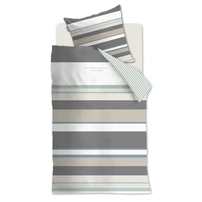Rivièra Maison Kissenbezug Renforcé Mason Ridge Grey 1 80x80, 80 x 80 cm Grau