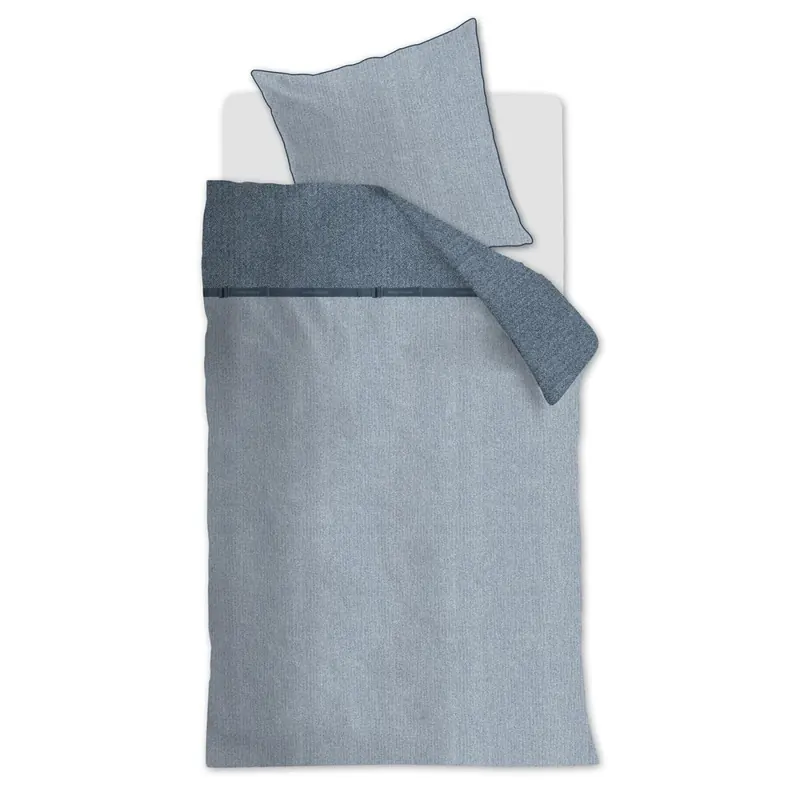 Rivièra Maison Kissenbezug Renforcé Walton Blue 1 80x80, 80 x 80 cm blau