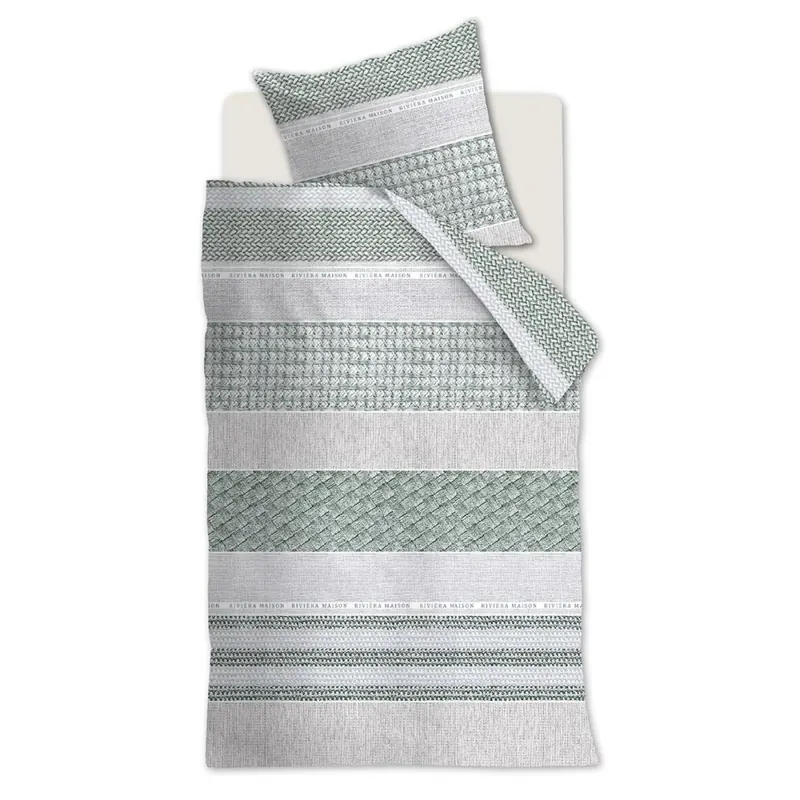 Rivièra Maison Kissenbezug Renforcé Woven Nature Green 1 80x80, 80 x 80 cm grün