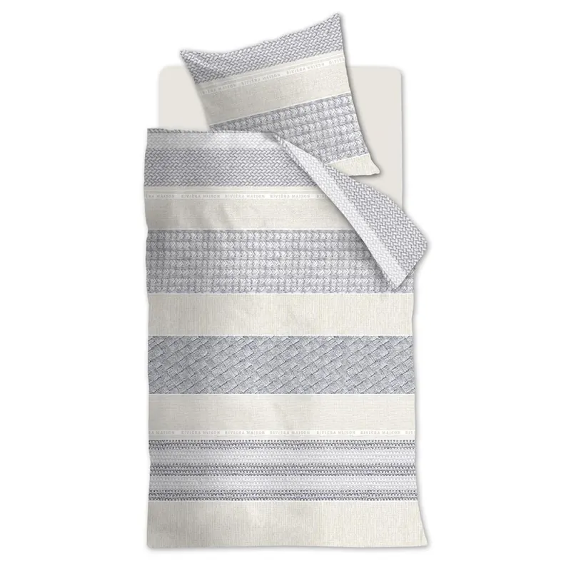 Rivièra Maison Kissenbezug Renforcé Woven Nature Grey 1 80x80, 80 x 80 cm Grau