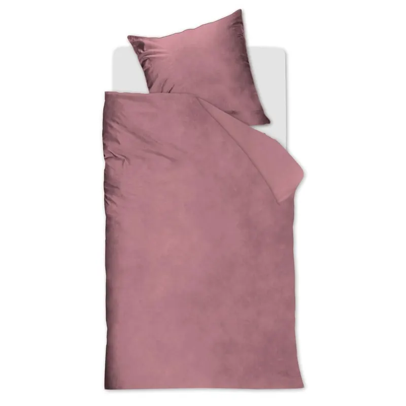 Rivièra Maison Samt Bettwäsche Polyester , Renforce Rückseite Estate Pink + 1x 1 , 1 155x220, 155 x 220 cm rosa