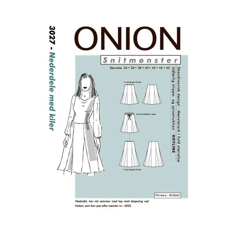 Rock mit Godeteinsatz, Schnittmuster ONION 3027