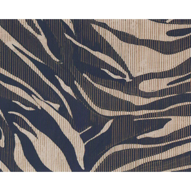 Romanit-Jersey TERZO, Zebra-Streifen, blau-creme, Hilco
