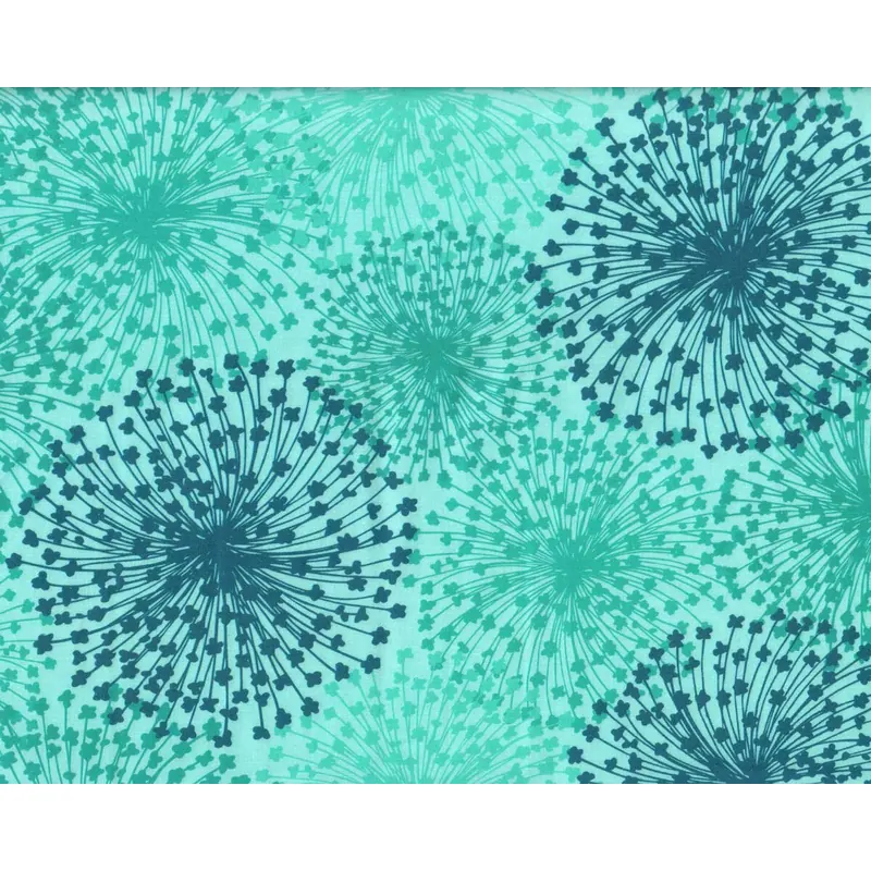 Rückseitenstoff DANDELION DREAMS, Pusteblumen, mintgrün, Greta Lynn
