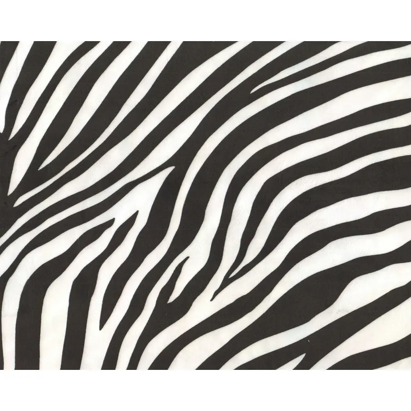 Samtstoff Velour ZEBRE, Zebra-Fell, schwarz-weiß