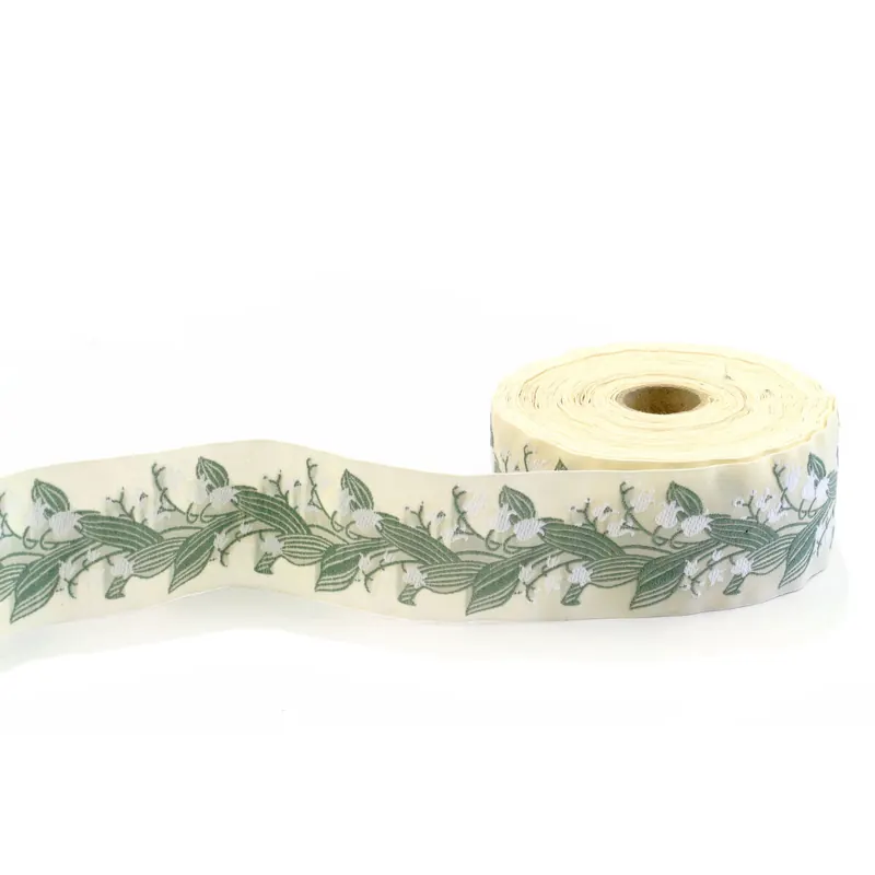 Schmuckwebband MAIGLÖCKCHEN, 4 cm breit, Acufactum