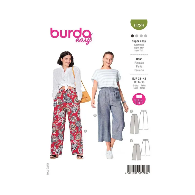 Schnittmuster HOSE, burda easy 6229