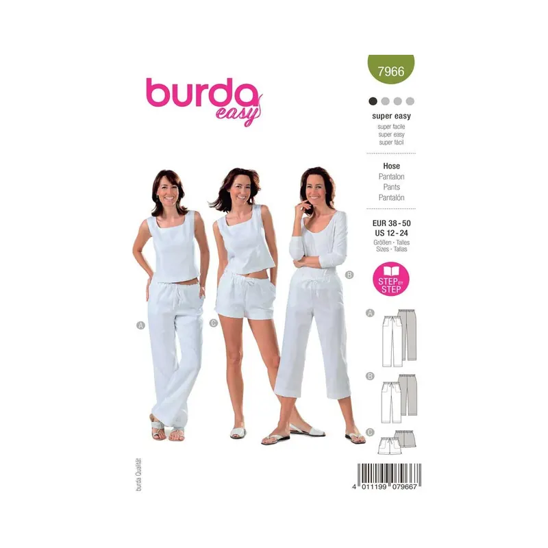 Schnittmuster HOSE, burda easy 7966