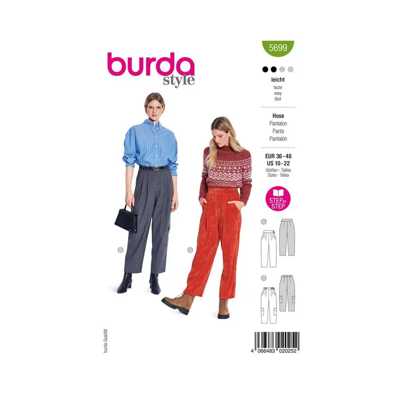 Schnittmuster HOSE mit Taschen, burda style 5699