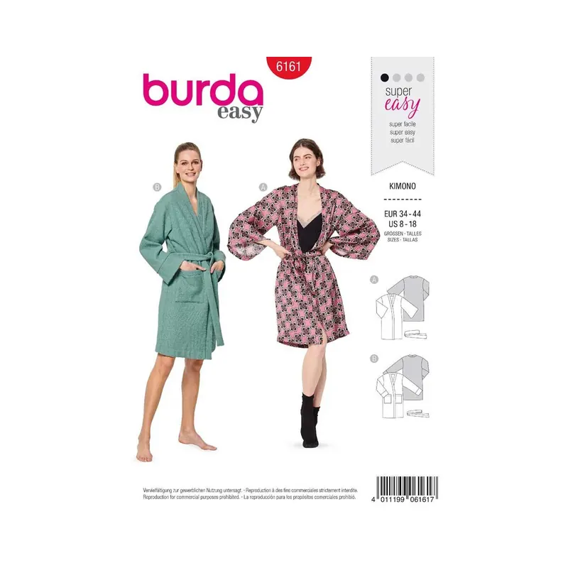 Schnittmuster KIMONO, burda style 6161