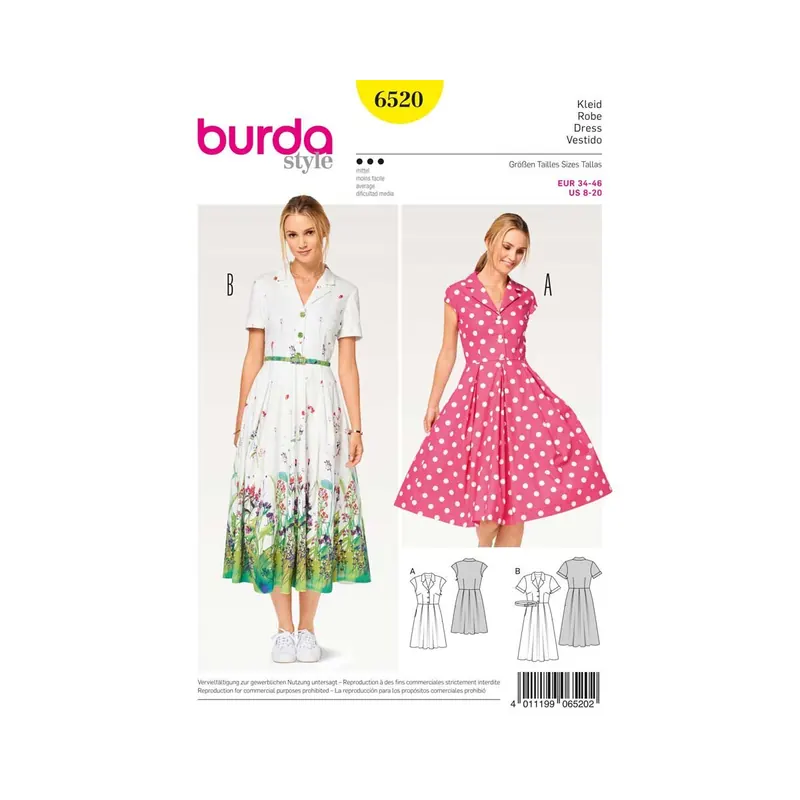 Schnittmuster KLEID, burda style 6520