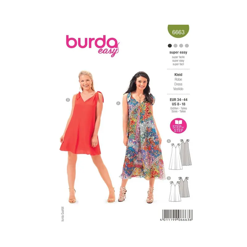 Schnittmuster KLEID, burda style 6663