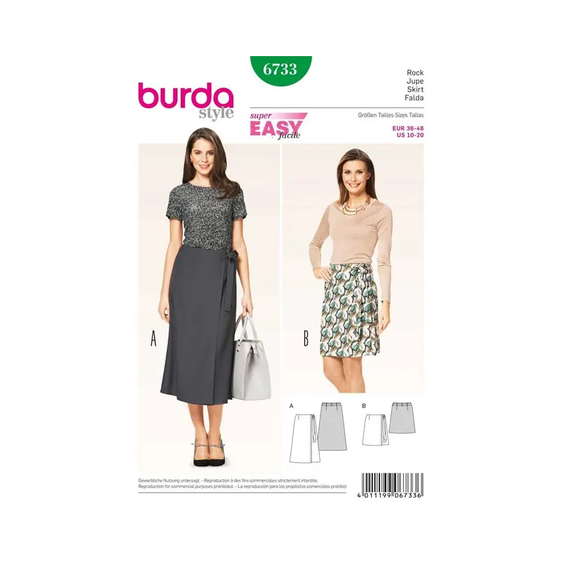 Schnittmuster ROCK, burda style 6733
