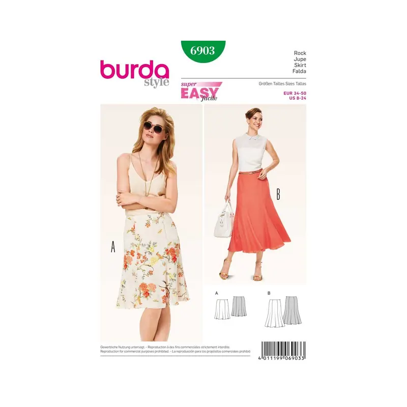 Schnittmuster ROCK burda style 6903