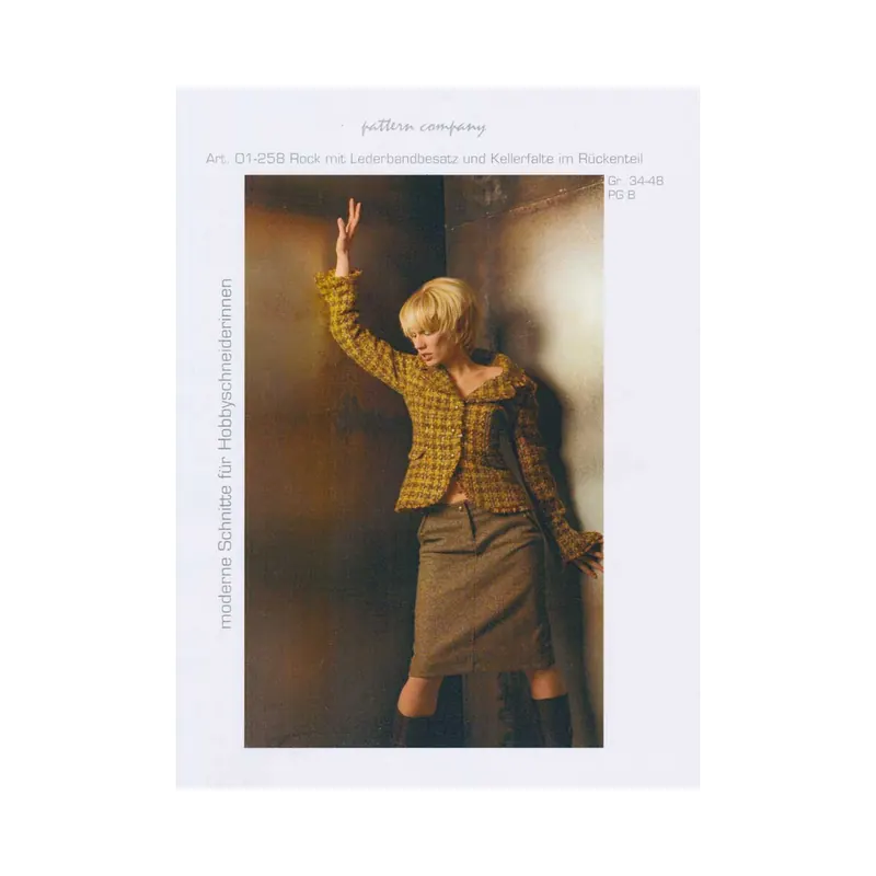 Schnittmuster ROCK MIT LEDERBANDBESATZ UND KELLERFALTE, pattern company