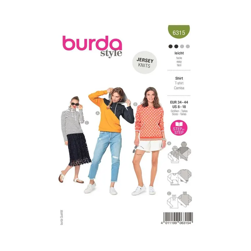 Schnittmuster SHIRT, burda style 6315