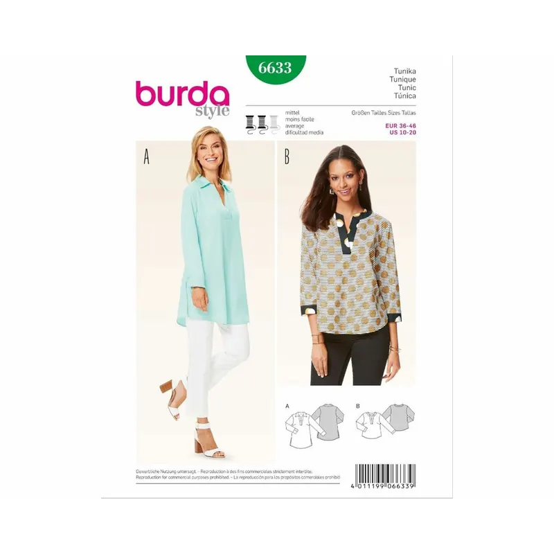 Schnittmuster TUNIKA, burda style 6633