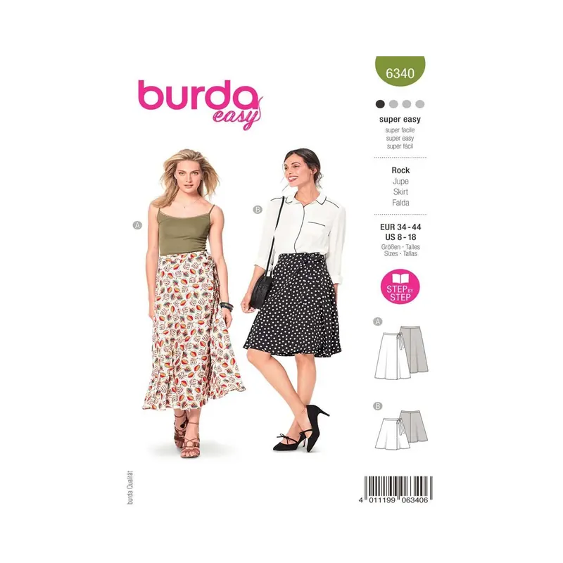 Schnittmuster WICKELROCK, burda style 6340