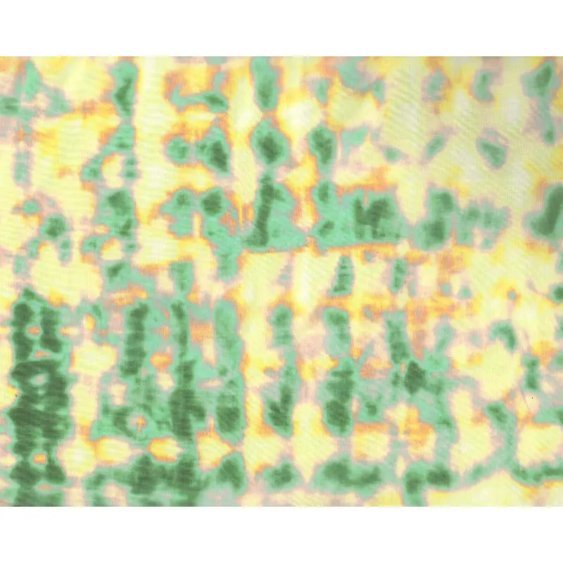 Seiden-Baumwoll-Batist BATIK, grün-pastellgelb, burda style