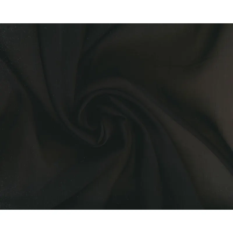 Seidenchiffon SILK CINCLE LIGHT, gecrasht, schwarz