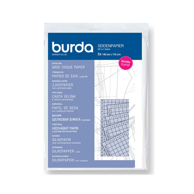 Seidenpapier mit Zentimeterraster, burda style