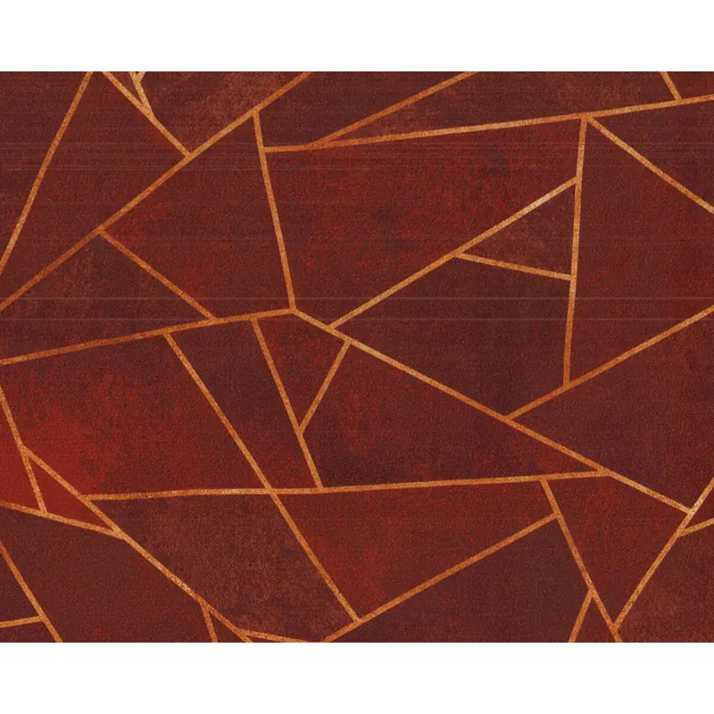 Seidensatin LOAZZOLO, Grafikmuster, terracottabraun, burda style