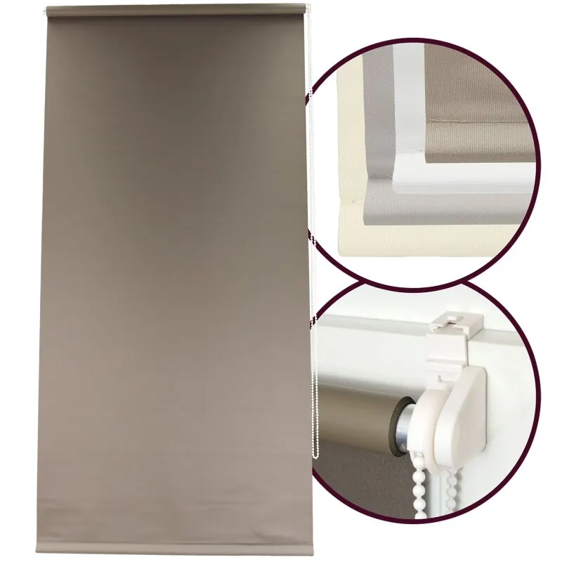 Seitenzugrollo blickdicht Ready to Fix Klemmfix Fensterrollo ohne Bohren 90 x 160 cm weiß