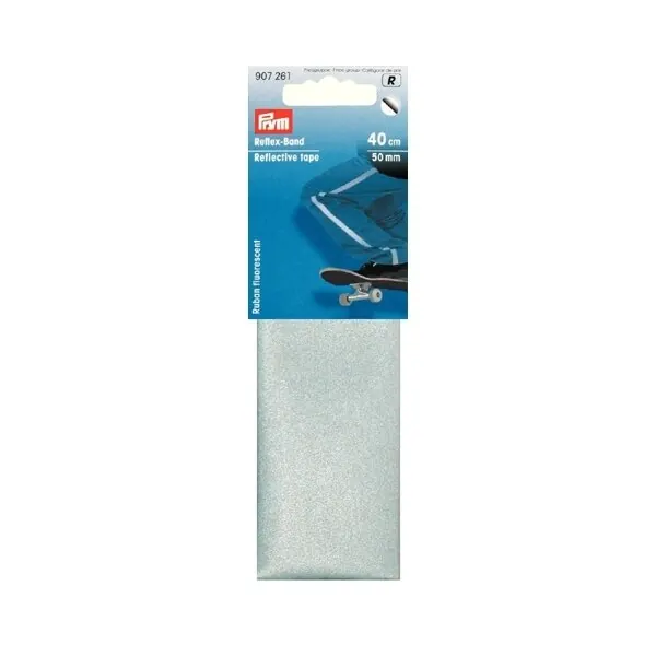 Selbstklebendes Reflexband, Reflektor-Band, 0,40 m x 50 mm, silber