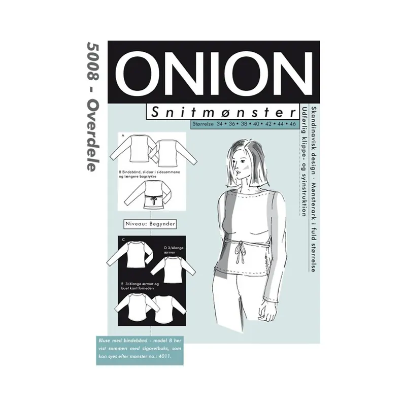 Shirt mit Uboot-Ausschnitt, Schnittmuster ONION 5008