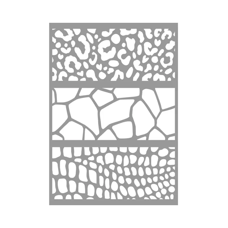 Silhouette-Schablone ANIMAL PRINT, Tierfelle, Art Stencil von Marabu