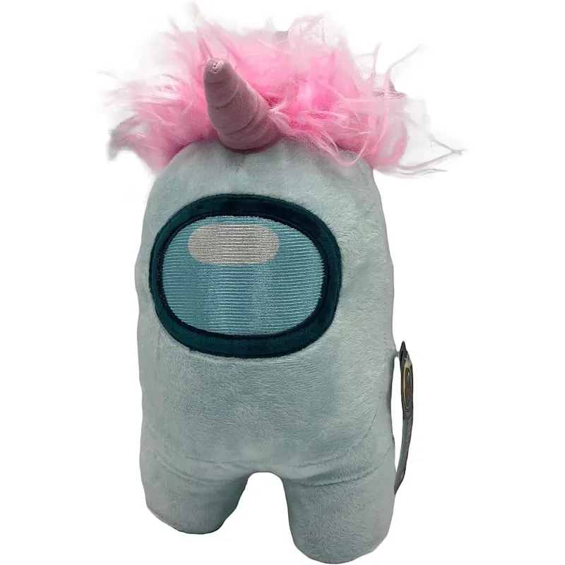 Soma Among Us Plüschtier Among Us Kuscheltier XXL 30 cm Among Us Taurus Einhorn 30 cm weiß hellblau/rosa