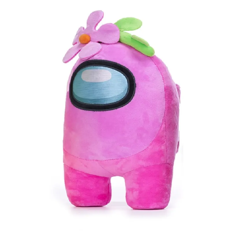 Soma Among Us Plüschtier Among Us Kuscheltier XXL 30 cm Plüschpuppen Weiche Puppe Kissen Kinderspielzeug (Pink Blume)