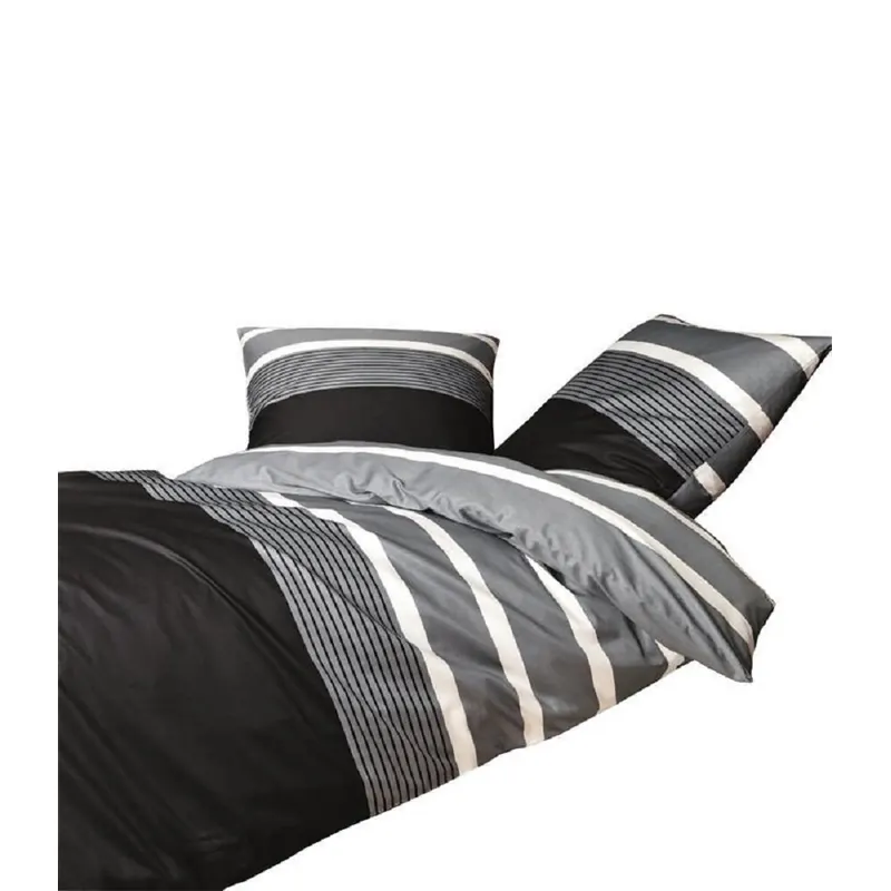 Soma Design Feinbiber Bettwäsche Davos 65030 silber 135x200 cm + 80x80 cm