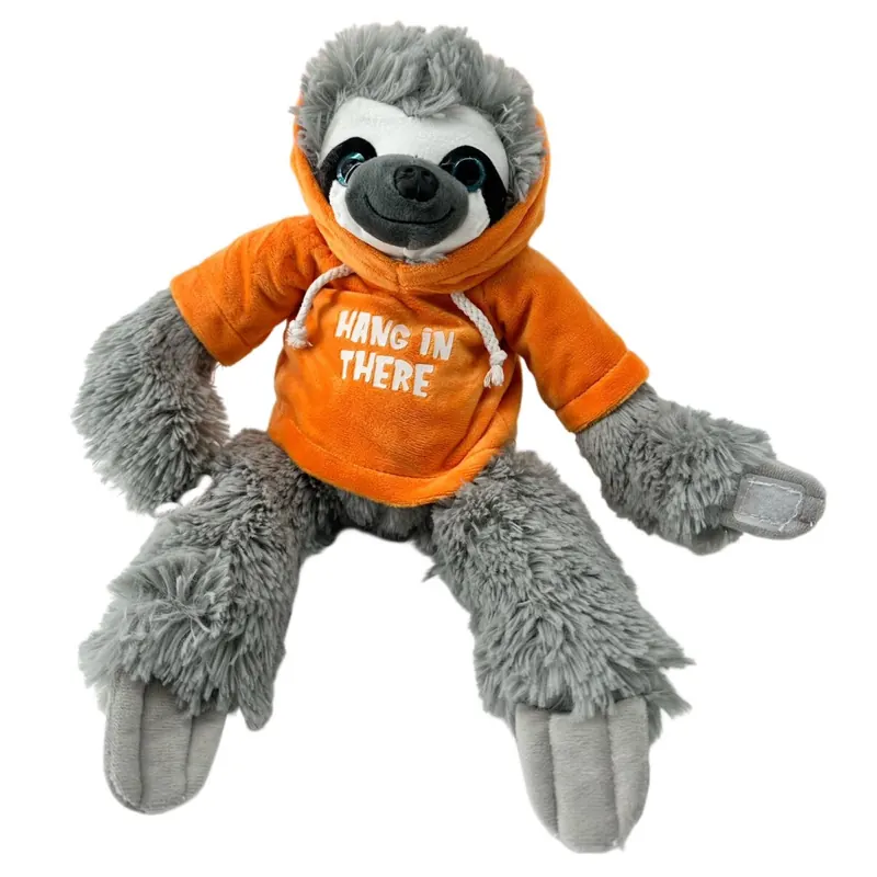 Soma Faultier Kuscheltier XXL 40 cm Faultier Plüschtier Anime Kawaii Plush Stofftier Cute Plushies Plüschtiere Plushie Halloween Weihnachten Geschenke für Kinder (Faultier grau 40 cm orange)