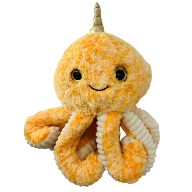 Soma Niedliche Krake Plüsch Spielzeug Octopus Puppe Kuscheltier Cartoon Oktopus Stofftiere Plüschtiere Geburtstag Geschenk XXL (Orange, 20 cm)