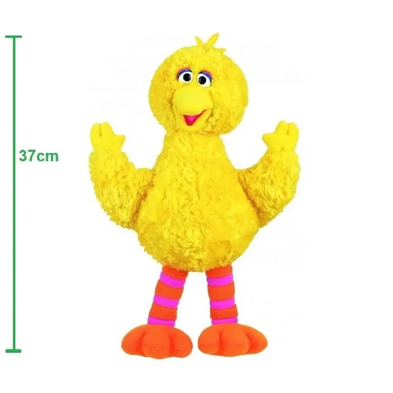 Soma Sesamstrasse Kuscheltier Plüsch Figur 27 cm Plüschtier Stofftier kuschelweich ab den ersten Lebensmonaten geeignet als Geschenk (Bibo 37 cm)