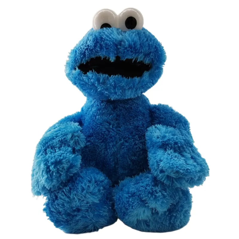 Soma Sesamstrasse Kuscheltier Plüsch Figur 35 cm Plüschtier Stofftier kuschelweich ab den ersten Lebensmonaten geeignet als Geschenk (Krümelmonster Blau)