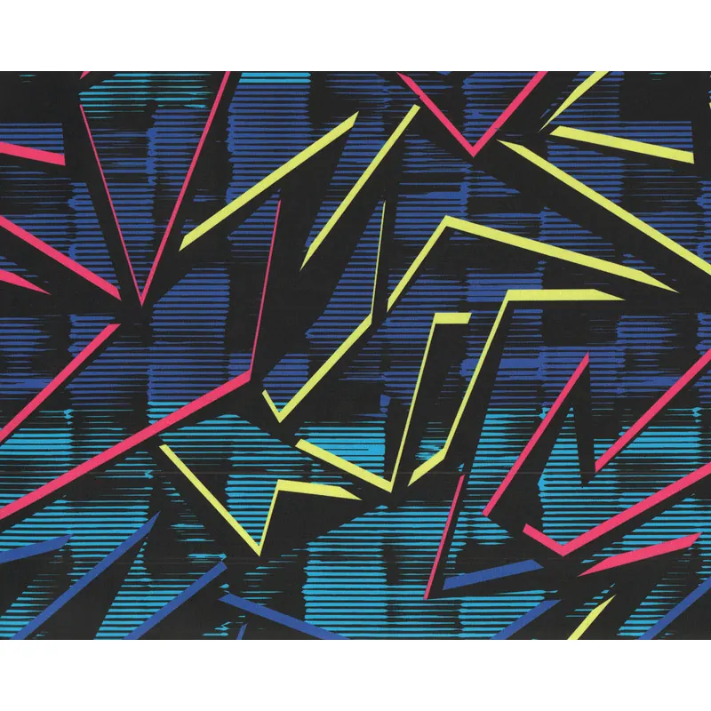 Sportstoff mit UV-Schutz, MAXXI DIGITAL, Zackenraster, blau