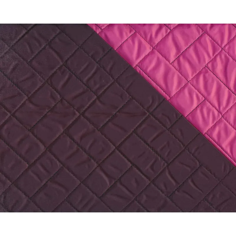 Steppstoff STEPP TRAP, Rechteckmuster, aubergine-fuchsia, Hilco